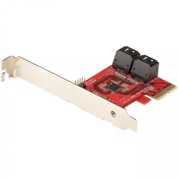 StarTech.com SATA PCIe kortelė - 4 prievadų PCIe SATA išplėtimo kortelė - 6Gbps - žemo profilio laikiklis - sumontuotos SATA jungtys - ASM1164 Non-Raid - PCI Express į SATA keitiklis