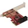 StarTech.com SATA PCIe kortelė - 4 prievadų PCIe SATA išplėtimo kortelė - 6Gbps - žemo profilio laikiklis - sumontuotos SATA jungtys - ASM1164 Non-Raid - PCI Express į SATA keitiklis