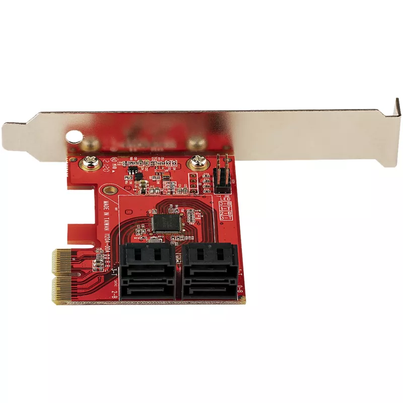 StarTech.com SATA PCIe kortelė - 4 prievadų PCIe SATA išplėtimo kortelė - 6Gbps - žemo profilio laikiklis - sumontuotos SATA jungtys - ASM1164 Non-Raid - PCI Express į SATA keitiklis