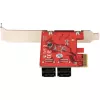 StarTech.com SATA PCIe kortelė - 4 prievadų PCIe SATA išplėtimo kortelė - 6Gbps - žemo profilio laikiklis - sumontuotos SATA jungtys - ASM1164 Non-Raid - PCI Express į SATA keitiklis