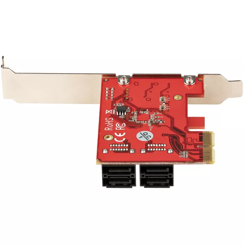 StarTech.com SATA PCIe kortelė - 4 prievadų PCIe SATA išplėtimo kortelė - 6Gbps - žemo profilio laikiklis - sumontuotos SATA jungtys - ASM1164 Non-Raid - PCI Express į SATA keitiklis