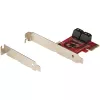 StarTech.com SATA PCIe kortelė - 4 prievadų PCIe SATA išplėtimo kortelė - 6Gbps - žemo profilio laikiklis - sumontuotos SATA jungtys - ASM1164 Non-Raid - PCI Express į SATA keitiklis
