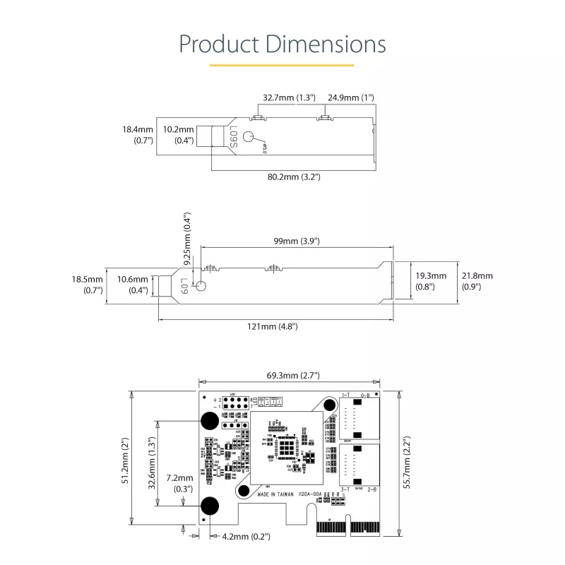StarTech.com SATA PCIe kortelė - 4 prievadų PCIe SATA išplėtimo kortelė - 6Gbps - žemo profilio laikiklis - sumontuotos SATA jungtys - ASM1164 Non-Raid - PCI Express į SATA keitiklis