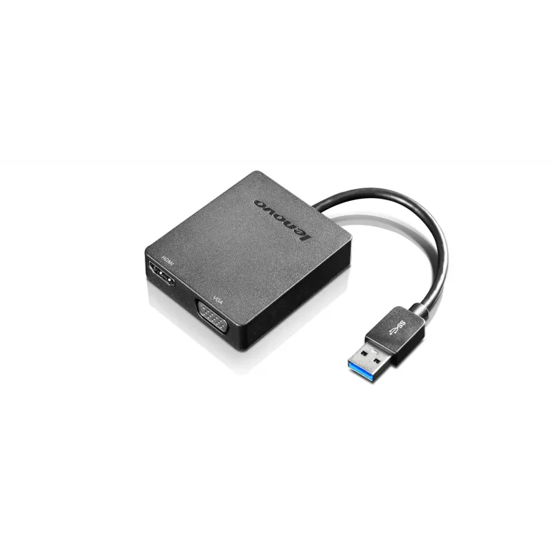 Lenovo Universal USB 3.0 į VGA / HDMI USB grafikos adapteris, juodas