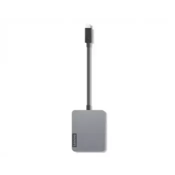 Lenovo 4X91A30366 nešiojamojo kompiuterio dokas / prievadų replikatorius laidinis USB 2.0 Type-C pilkas