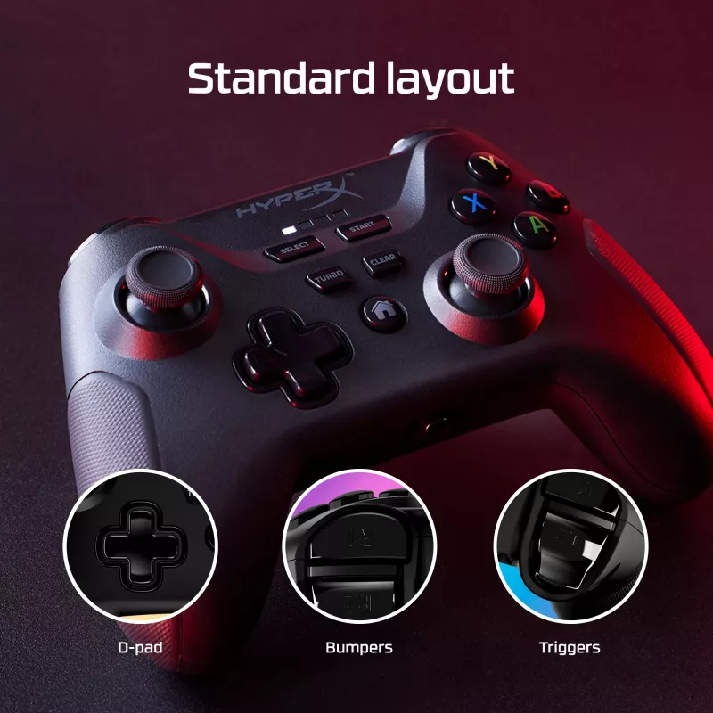 HyperX Clutch - belaidis žaidimų valdiklis (juodas) - mobiliesiems, kompiuteriui