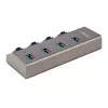 StarTech.com 4 prievadų maitinamas USB-C šakotuvas su atskirais įjungimo/išjungimo jungikliais, USB 3.0 5 Gbps plėtros šakotuvas su maitinimo šaltiniu, stacionariam/nešiojamam kompiuteriui USB-C į USB-A šakotuvas, USB C šakotuvas su BC 1.2