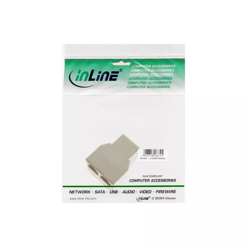 InLine modulinis skirstytuvas 1x RJ12 moteriška / 2x RJ12 moteriška 69999B