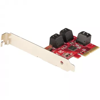 StarTech.com SATA PCIe kortelė – 6 prievadų PCIe SATA išplėtimo kortelė – 6Gbps – žemo / pilno profilio – sudėtinės SATA jungtys – ASM1166 be RAID – PCI Express į SATA keitiklis