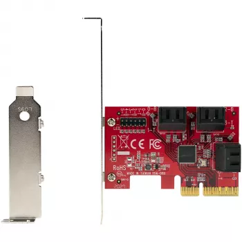 StarTech.com SATA PCIe kortelė – 6 prievadų PCIe SATA išplėtimo kortelė – 6Gbps – žemo / pilno profilio – sudėtinės SATA jungtys – ASM1166 be RAID – PCI Express į SATA keitiklis