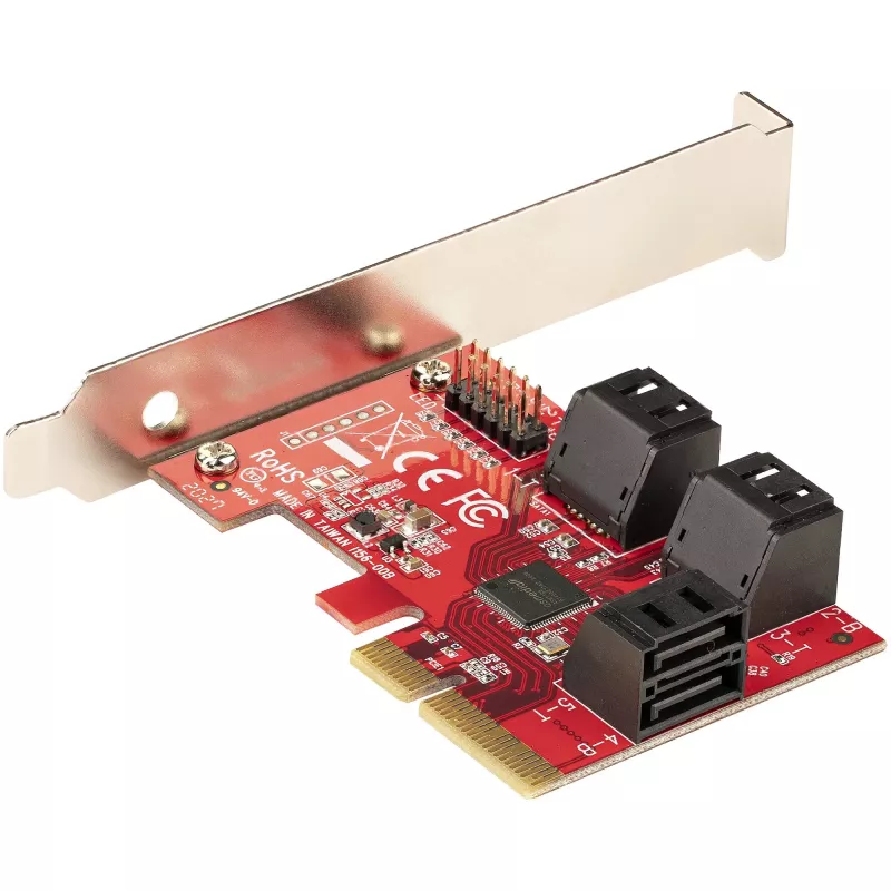 StarTech.com SATA PCIe kortelė – 6 prievadų PCIe SATA išplėtimo kortelė – 6Gbps – žemo / pilno profilio – sudėtinės SATA jungtys – ASM1166 be RAID – PCI Express į SATA keitiklis