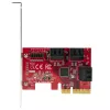 StarTech.com SATA PCIe kortelė – 6 prievadų PCIe SATA išplėtimo kortelė – 6Gbps – žemo / pilno profilio – sudėtinės SATA jungtys – ASM1166 be RAID – PCI Express į SATA keitiklis