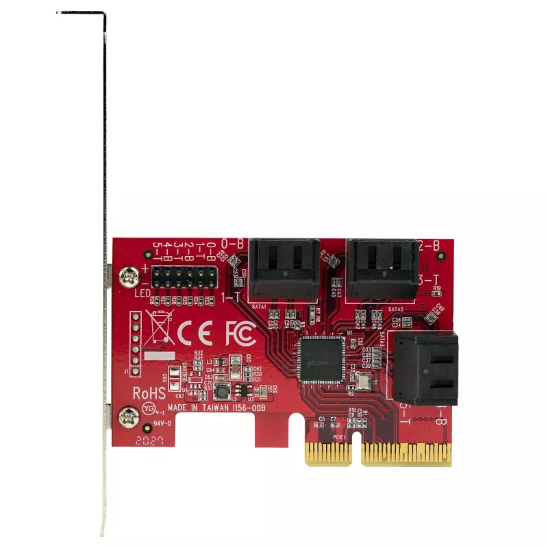 StarTech.com SATA PCIe kortelė – 6 prievadų PCIe SATA išplėtimo kortelė – 6Gbps – žemo / pilno profilio – sudėtinės SATA jungtys – ASM1166 be RAID – PCI Express į SATA keitiklis