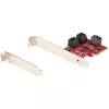 StarTech.com SATA PCIe kortelė – 6 prievadų PCIe SATA išplėtimo kortelė – 6Gbps – žemo / pilno profilio – sudėtinės SATA jungtys – ASM1166 be RAID – PCI Express į SATA keitiklis