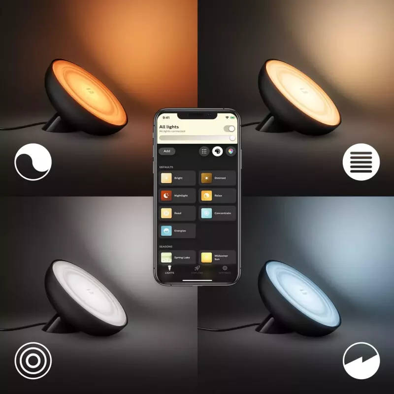 Išmanioji stalinė lempa „Philips Hue White and colour ambience Bloom“