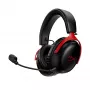 HyperX Cloud III Wireless - žaidimų ausinės, Juoda; Raudona, Kinija, Supraauralinės, Uždaro tipo, Aktyvus, 155 mm