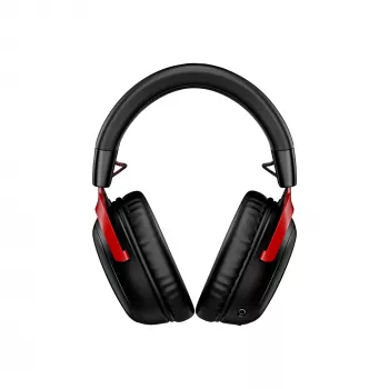 HyperX Cloud III Wireless - žaidimų ausinės, Juoda; Raudona, Kinija, Supraauralinės, Uždaro tipo, Aktyvus, 155 mm