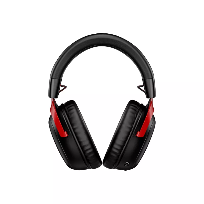 HyperX Cloud III Wireless - žaidimų ausinės, Juoda; Raudona, Kinija, Supraauralinės, Uždaro tipo, Aktyvus, 155 mm