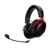 HyperX Cloud III Wireless - žaidimų ausinės, Juoda; Raudona, Kinija, Supraauralinės, Uždaro tipo, Aktyvus, 155 mm
