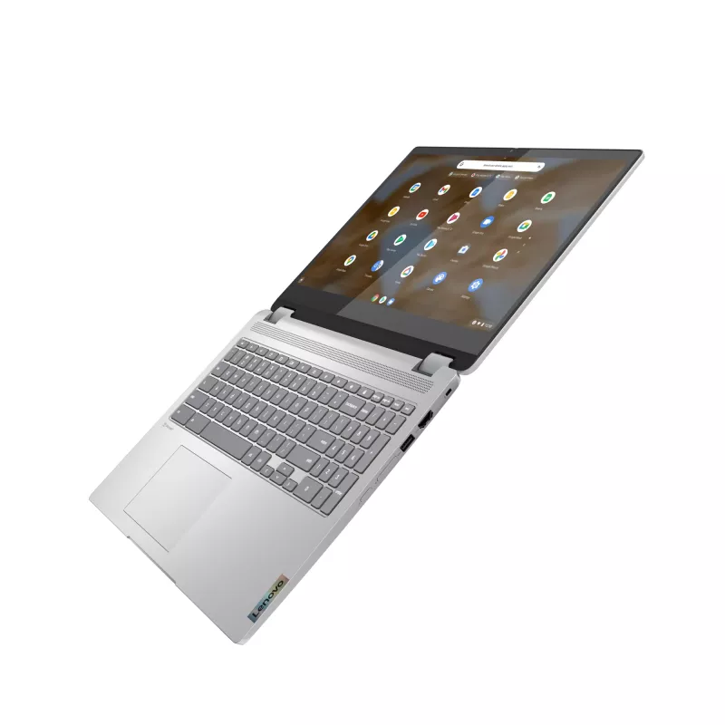 Lenovo IdeaPad Flex 3 Chrome 15IJL7 Intel® Celeron® N N4500 Chromebook 39.6 cm (15.6 colio) jutiklinis Full HD 8 GB LPDDR4x-SDRAM 128 GB eMMC Wi-Fi 6 (802.11ax) ChromeOS pilka