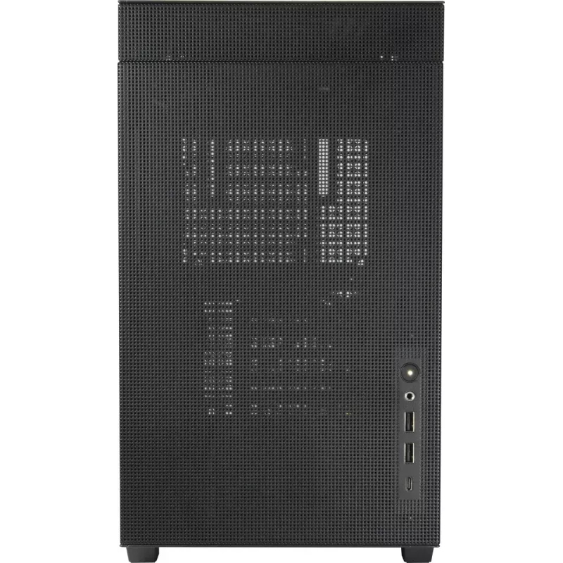 Mini bokšto korpusas INTER-TECH IM-2 Expander, Mini-ITX/Micro ATX, palaiko ATX/SFX maitinimo blokus, 2,5 colio ir 3,5 colio diskus, priekinius/viršutinius ventiliatorius 120/140 mm, juodas