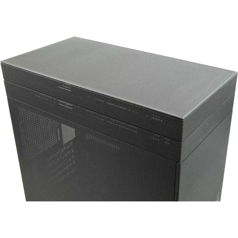 Mini bokšto korpusas INTER-TECH IM-2 Expander, Mini-ITX/Micro ATX, palaiko ATX/SFX maitinimo blokus, 2,5 colio ir 3,5 colio diskus, priekinius/viršutinius ventiliatorius 120/140 mm, juodas