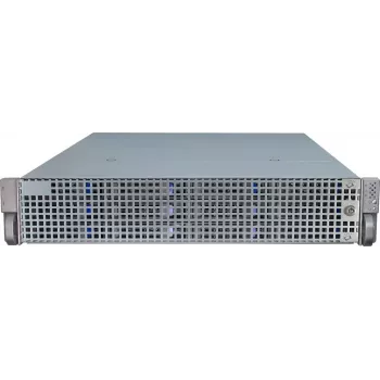Server Case Inter-Tech IPC 2U-2412 Rack Juoda, Sidabrinė