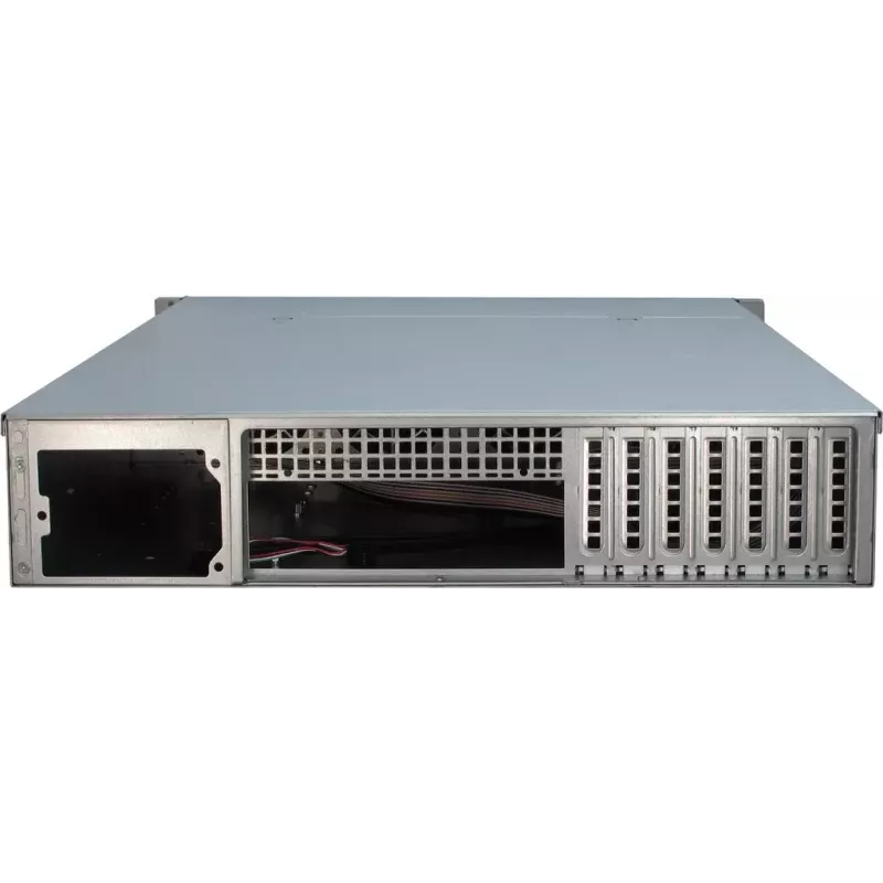 Server Case Inter-Tech IPC 2U-2412 Rack Juoda, Sidabrinė