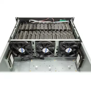 Kompiuterio korpusas Inter-Tech 4F28 Rack juoda, sidabrinė
