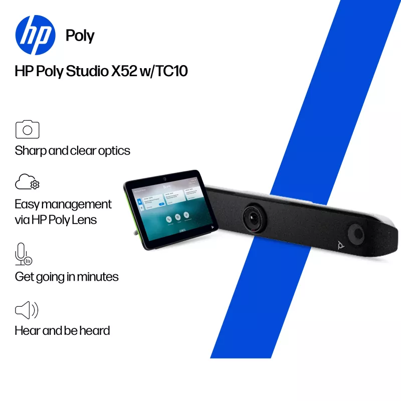 Grupinio vaizdo konferencijų sistema POLY Studio X52 4K Ultra HD 30 fps