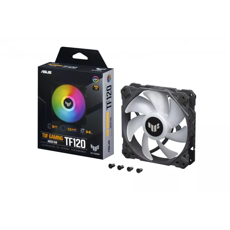 ASUS TUF Gaming TF120 ARGB ventiliatorius Kompiuterio korpusas Oro aušintuvas 12 cm Juoda