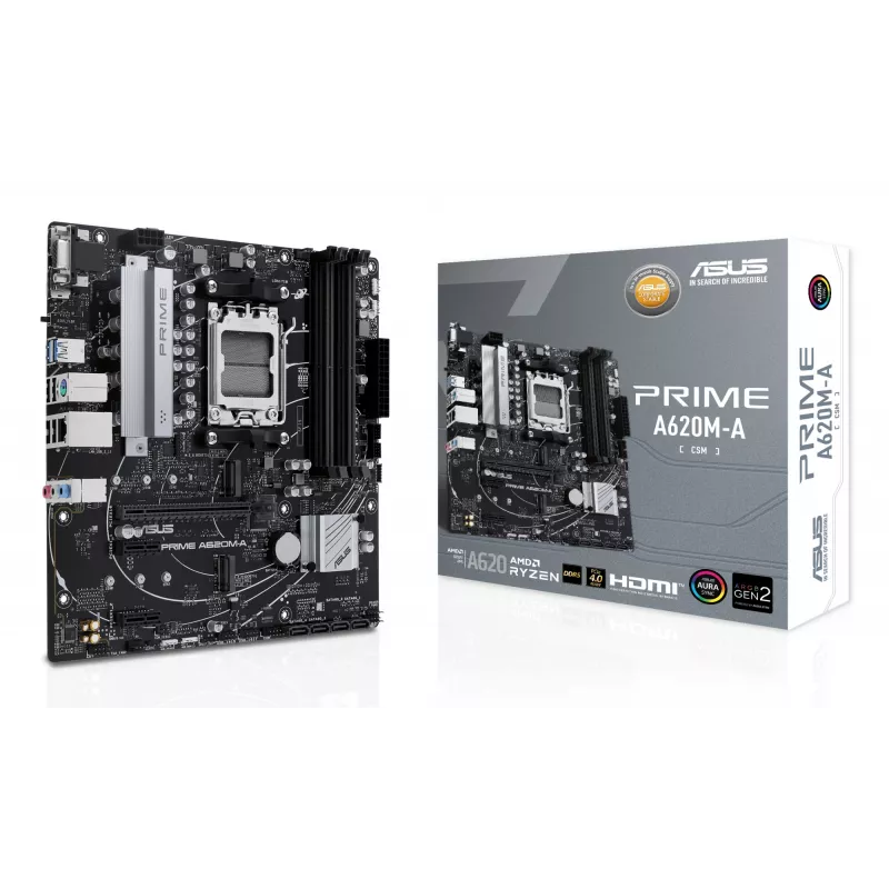 Pagrindinė plokštė ASUS PRIME A620M-A-CSM AMD A620 Socket AM5 micro ATX