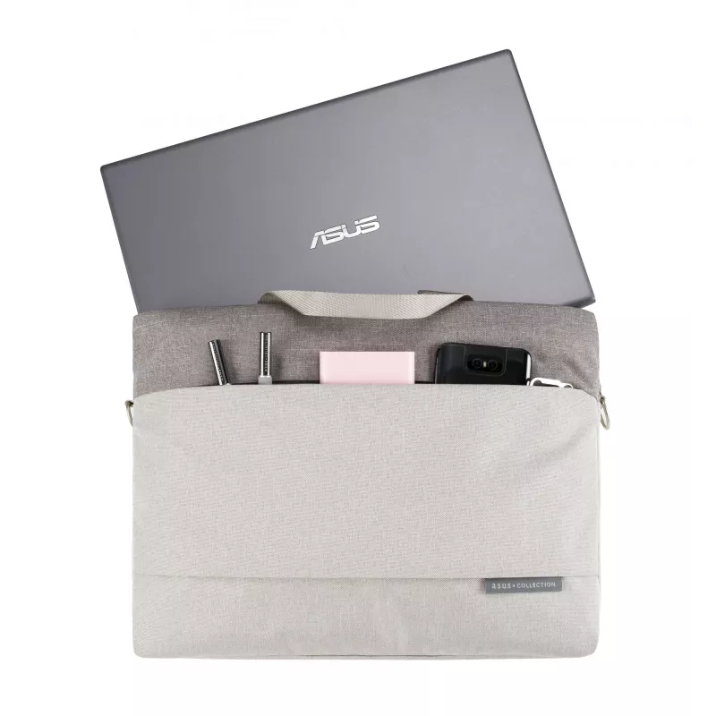 Nešiojamojo kompiuterio rankovė ASUS EOS 2 Carry Bag 39,6 cm (15,6 colio) – Poliesteris, 0,48 kg, rankenos ir peties diržas