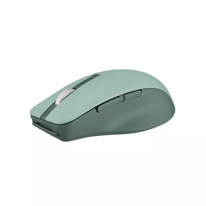 Pelė ASUS SmartO MD200 Silent Plus – abiem rankoms tinkama RF belaidė + Bluetooth, optinė 4200 DPI, 6 mygtukai, žalia