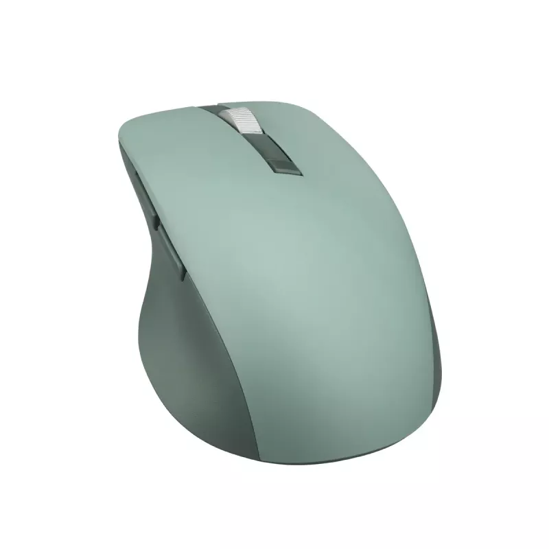 Pelė ASUS SmartO MD200 Silent Plus – abiem rankoms tinkama RF belaidė + Bluetooth, optinė 4200 DPI, 6 mygtukai, žalia
