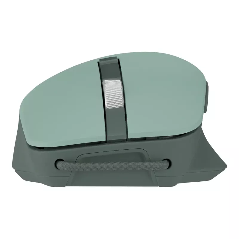 Pelė ASUS SmartO MD200 Silent Plus – abiem rankoms tinkama RF belaidė + Bluetooth, optinė 4200 DPI, 6 mygtukai, žalia