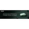 Pelė ASUS SmartO MD200 Silent Plus – abiem rankoms tinkama RF belaidė + Bluetooth, optinė 4200 DPI, 6 mygtukai, žalia
