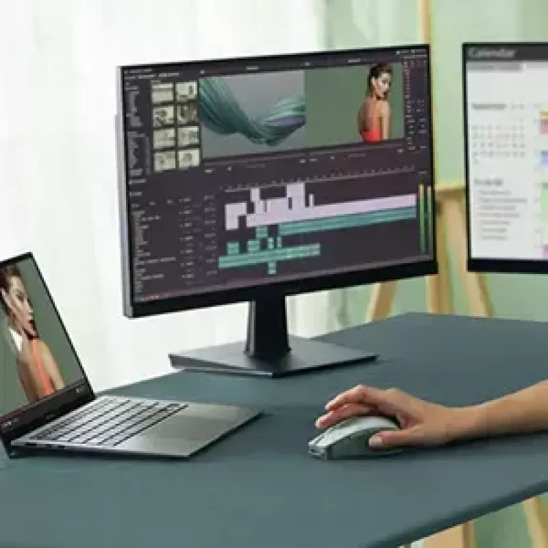 Pelė ASUS SmartO MD200 Silent Plus – abiem rankoms tinkama RF belaidė + Bluetooth, optinė 4200 DPI, 6 mygtukai, žalia