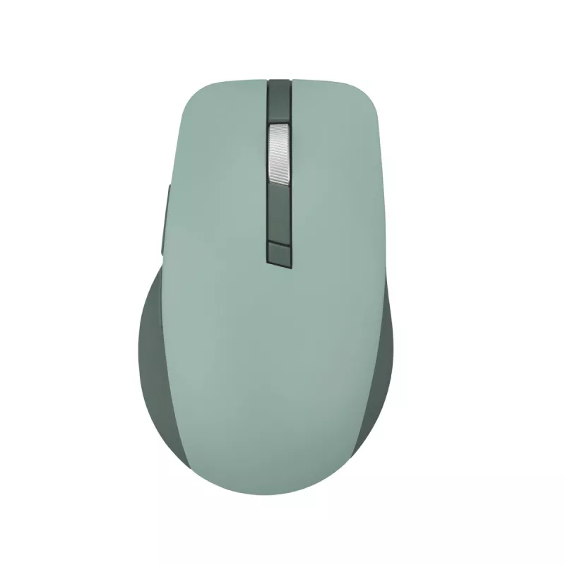 Pelė ASUS SmartO MD200 Silent Plus – abiem rankoms tinkama RF belaidė + Bluetooth, optinė 4200 DPI, 6 mygtukai, žalia