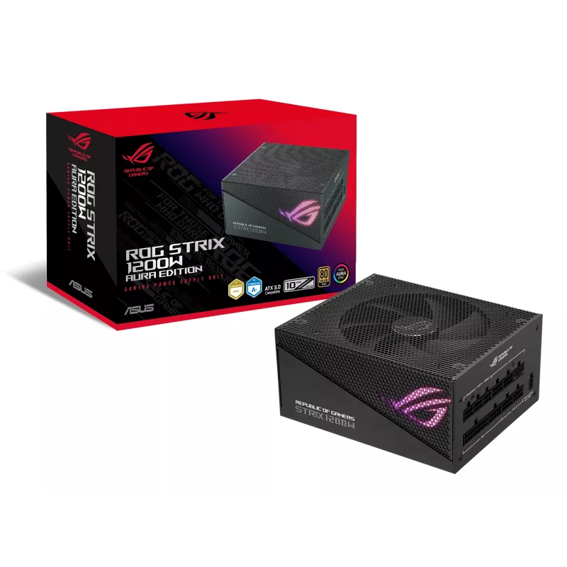 ASUS ROG STRIX 1200W Gold Aura Edition maitinimo blokas 20+4 kontaktų ATX ATX juodas