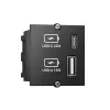 Kištukinis lizdas USB A + USB C Bachmann 917.227 Juoda IP20 250V