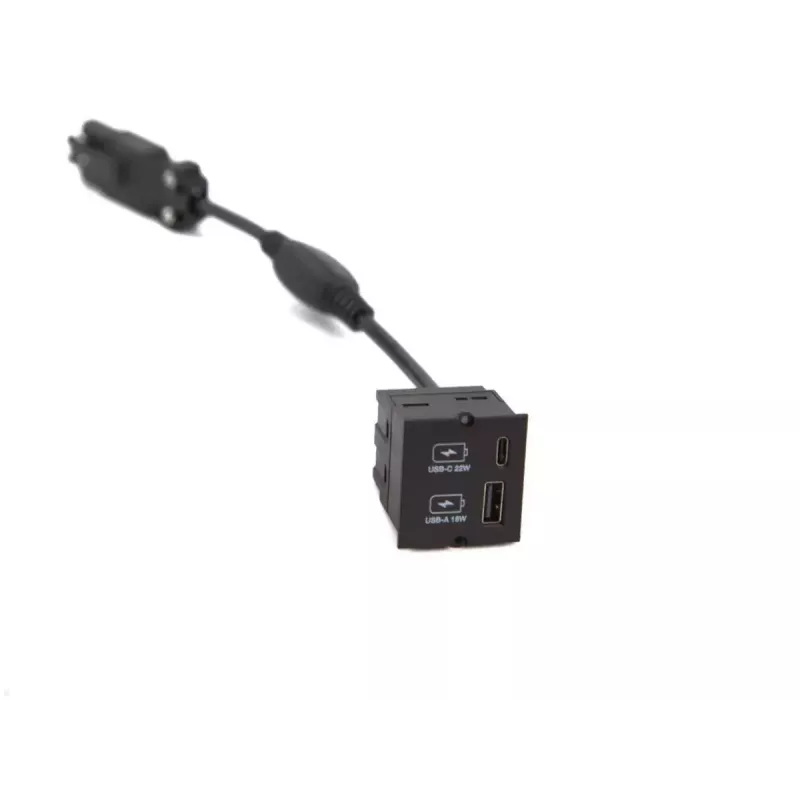 Kištukinis lizdas USB A + USB C Bachmann 917.227 Juoda IP20 250V