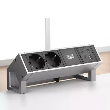 Kištukinis lizdas USB A + USB C Bachmann 917.229 Juoda 3A