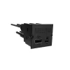 Kištukinis lizdas USB A + USB C Bachmann 917.229 Juoda 3A