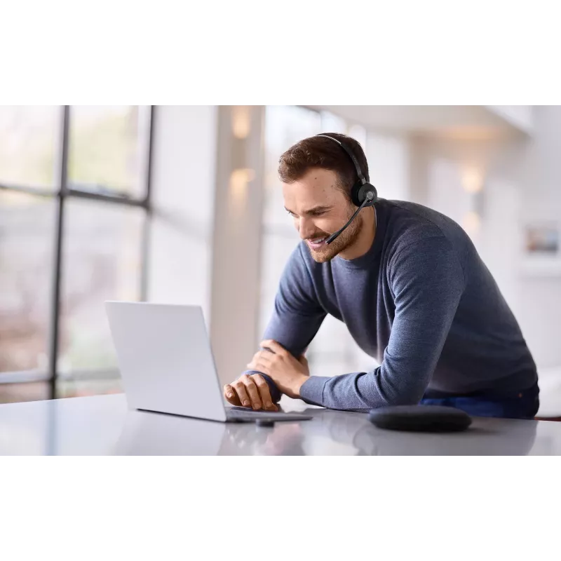 Jabra Engage 55 MS Stereo ausinės belaidės, ant galvos, biurui/skambučių centrui, USB Type-A, juodos