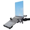 “StarTech.com” monitoriaus laikiklis su VESA nešiojamojo kompiuterio dėklu, skirtas nešiojamajam kompiuteriui (4,5 kg / 9,9 lb) ir vienam ekranui iki 32 colių (8 kg / 17,6 lb), juodas, ventiliuojamas dėklas, reguliuojamas nešiojamojo kompiuterio laikiklis, C formos spaustukas / kiauryminis tvirtinimas