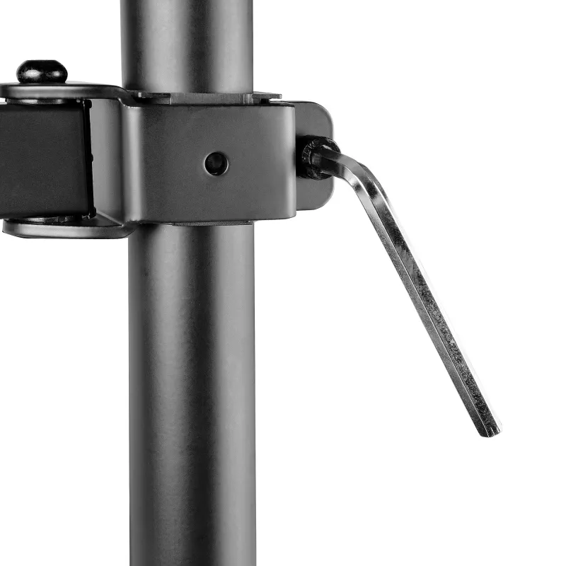 “StarTech.com” monitoriaus laikiklis su VESA nešiojamojo kompiuterio dėklu, skirtas nešiojamajam kompiuteriui (4,5 kg / 9,9 lb) ir vienam ekranui iki 32 colių (8 kg / 17,6 lb), juodas, ventiliuojamas dėklas, reguliuojamas nešiojamojo kompiuterio laikiklis, C formos spaustukas / kiauryminis tvirtinimas