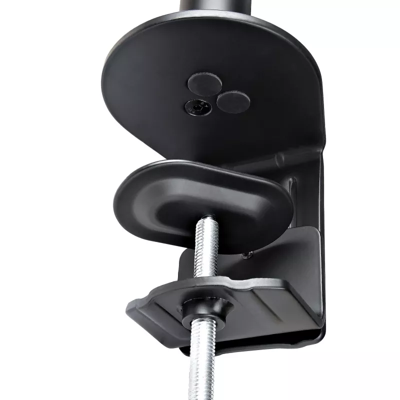 “StarTech.com” monitoriaus laikiklis su VESA nešiojamojo kompiuterio dėklu, skirtas nešiojamajam kompiuteriui (4,5 kg / 9,9 lb) ir vienam ekranui iki 32 colių (8 kg / 17,6 lb), juodas, ventiliuojamas dėklas, reguliuojamas nešiojamojo kompiuterio laikiklis, C formos spaustukas / kiauryminis tvirtinimas