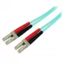 StarTech.com 10 m LC/UPC į LC/UPC OM3 daugiarežimis šviesolaidinis kabelis, pilnas dvipusis ryšys, 50/125 µm zipcord kabelis, 100G, maži įterpimo nuostoliai, LSZH šviesolaidinis džemperis