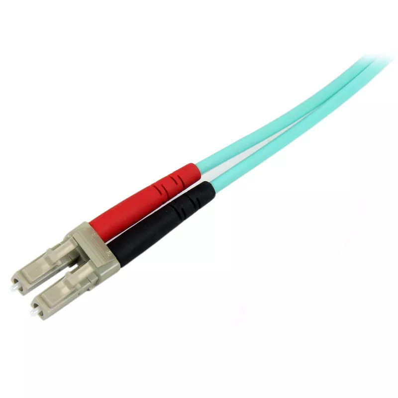 StarTech.com 10 m LC/UPC į LC/UPC OM3 daugiarežimis šviesolaidinis kabelis, pilnas dvipusis ryšys, 50/125 µm zipcord kabelis, 100G, maži įterpimo nuostoliai, LSZH šviesolaidinis džemperis
